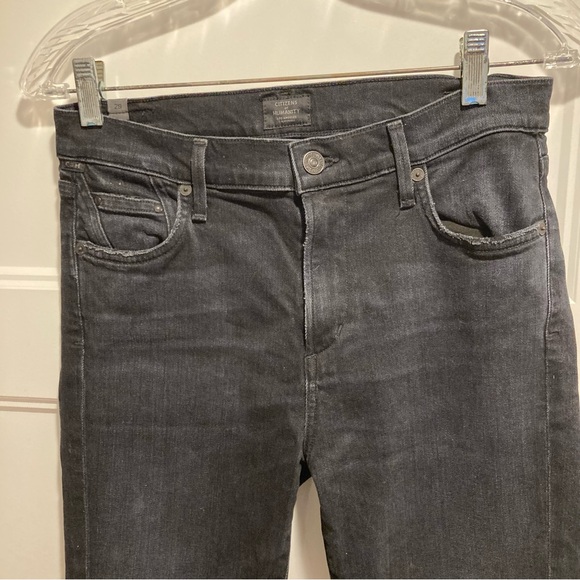 Citizens Of Humanity Rocket Crop Midrise Skinny Dark Wash Jeans - Picture 2 of 6